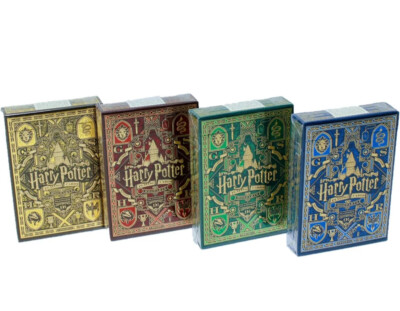 Theory11 Harry Potter Playing Cards Deck Set of 4 Houses NEW UNOPENED