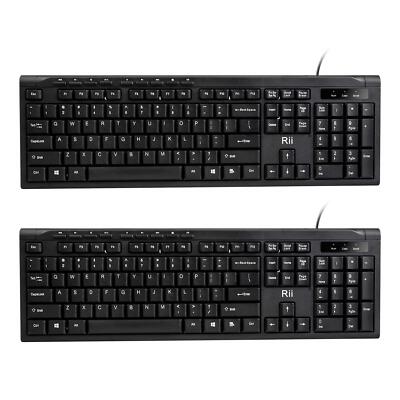 RK907 Ultra-Slim Compact USB Wired Keyboard for Mac and PCWindows 10/8 / 7 / ...