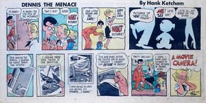 Dennis the Menace by Hank Ketcham - color Sunday comic page - October 5, 1958
