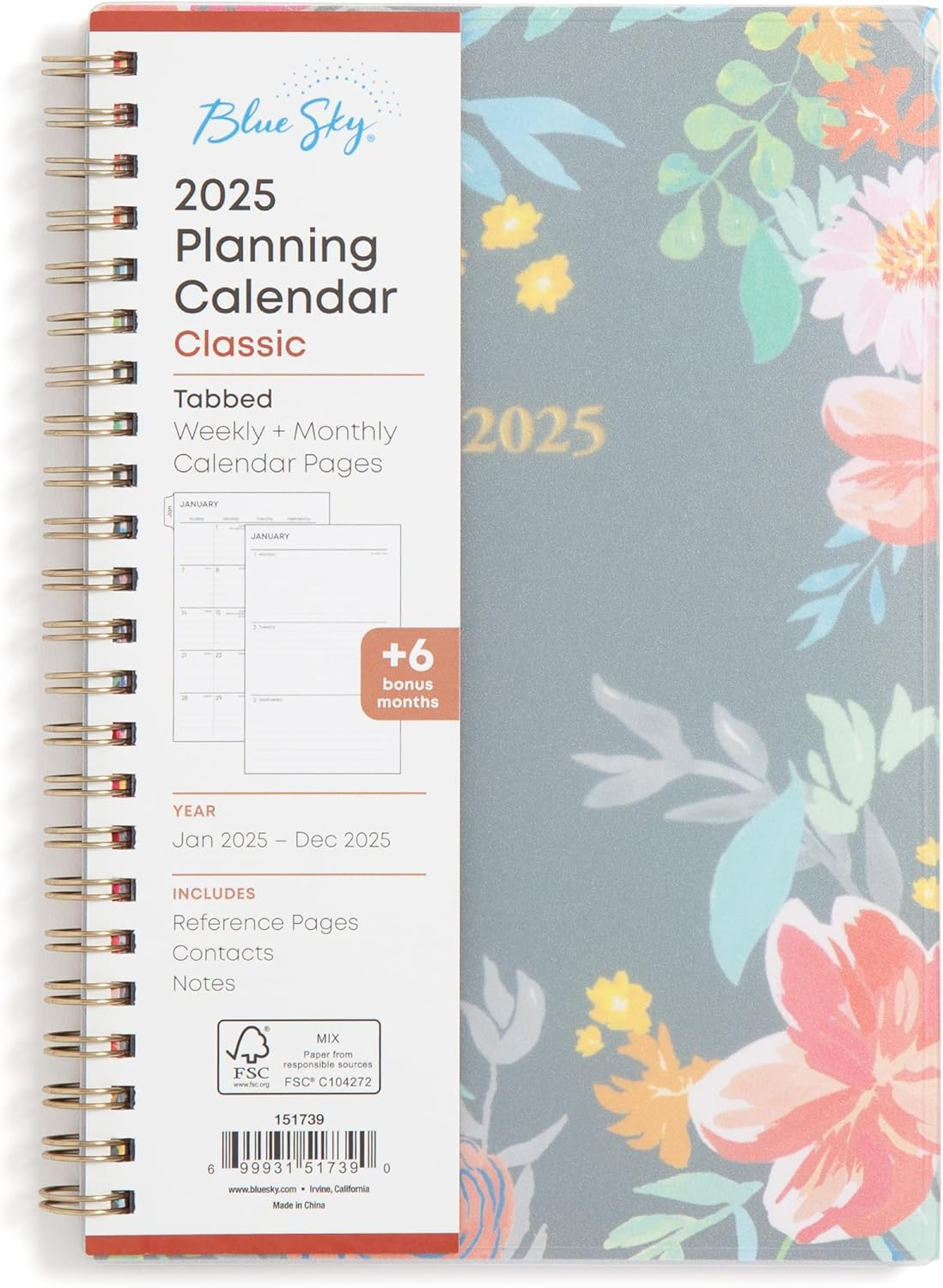 2025 Weekly and Monthly Planner Calendar, January 2025 - December 2025, 5