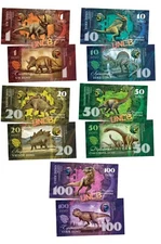 Spain, 1;10;20;50;100 Dino, 2021, Dinosaurs World, Commemorative Banknotes, UnCB