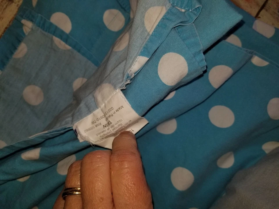 Магазин The Company «Бирюза с белыми точками» Двойной Плоский Лист - Изображение 3 из 3