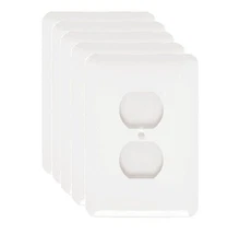 PACK OF 5 - Mulberry 1-Gang Midsize Duplex Wall Plate White 76701