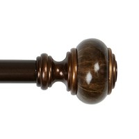 Umbra Marble Finial 1-inch Drapery Rod For Window, 120 To 170-inch, Polished Bro on sale Umbra Marble Finial 1-inch Drapery Rod For Window, 120 To 170-inch, Polished Bro on sale