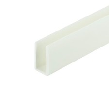 Outwater Plastics White 5/16" Long Leg Styrene Plastic U-Channel/C-Channel