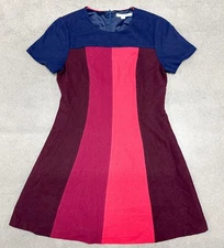 Boden Dress Women’s Size 10 Multicolor Wool Blend Short Sleeve Fit & Flare Color