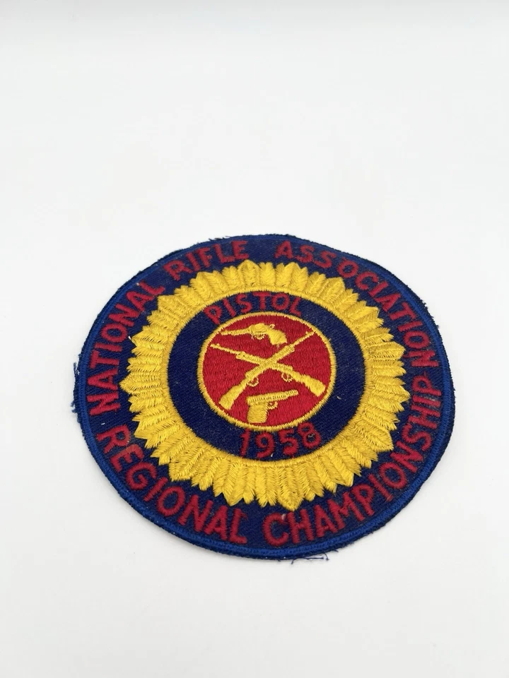 Vintage 1958 NRA National Rifle Association Pistol Regional Championship Patch - Image 3 of 4