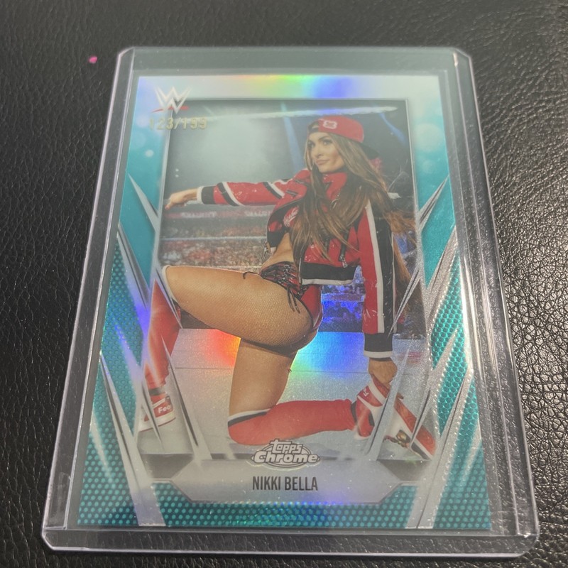 Nikki Bella 2026 Topps Chrome WWE #194 Aqua Refractor /199