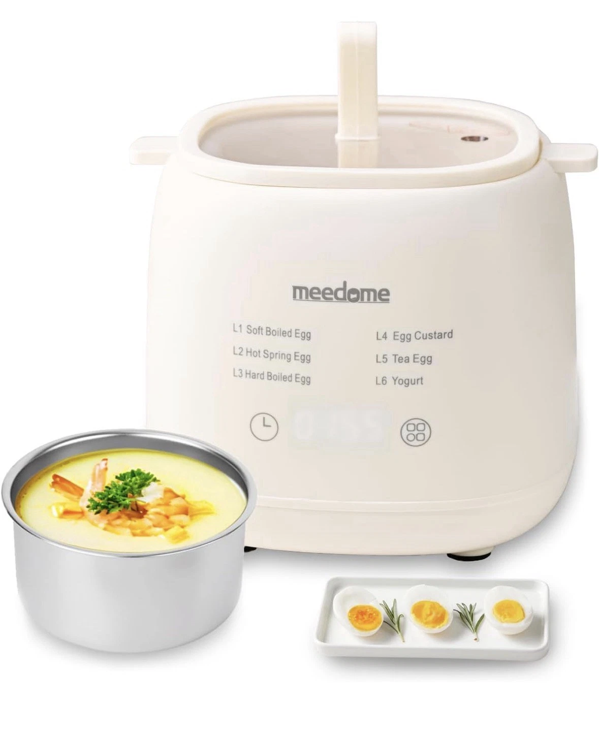 Electric Egg Cooker 6-In-1 with Auto Shut Off, Egg Steamer for Soft/Hard Boiled