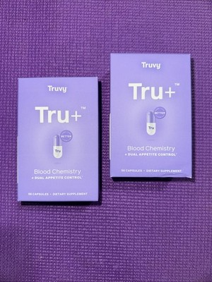 Truvy Tru+ Dual Appetite Suppressant for Weight Loss   56 Capsules   2 pack