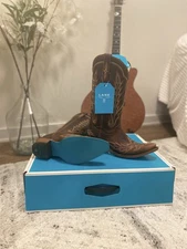 Lane Lexington Cowboy Boots, Size 8, Cognac 