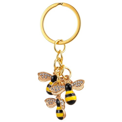 #ad #ad Bee Keychain Women Keychain Charms Honey Bee Keyrings Accessory Queen Cute Be... $10.67