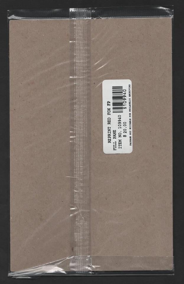 US 1998 SC 3036 RED FOX ORIGINAL PACKAGING MINT NEVER HINGED SHEET OF 20 - Image 2 of 2