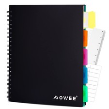 Spiral Notebook - 5 Subject Notebook, College Ruled Notebook With Dividers Po...