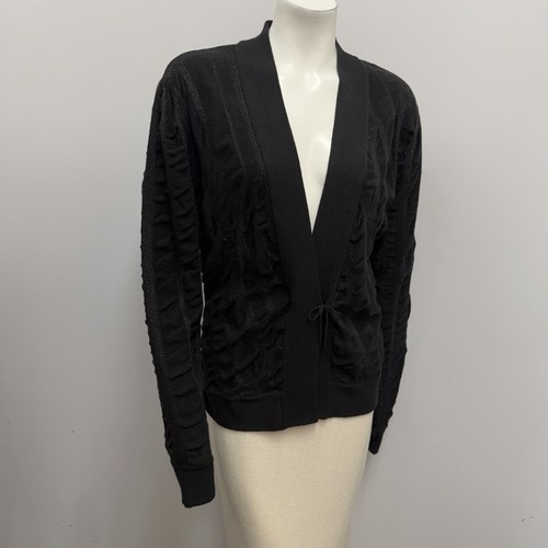 Christian Lacroix Sweater Cardigan Black Shiny Black … - Gem
