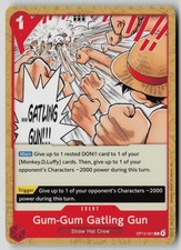 Gum-Gum Gatling Gun OP13-021 One Piece Carrying On His Will Common Near Mint