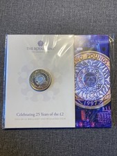 United Kingdom £2 Coin 2022 Celebrating 25 Years Of The £2 BU Card Sleeve