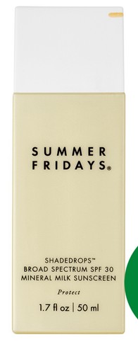 Summer Fridays ShadeDrops Broad Spectrum SPF 30 Mineral Milk Face Sunscreen w... - 第 1/18 張圖片