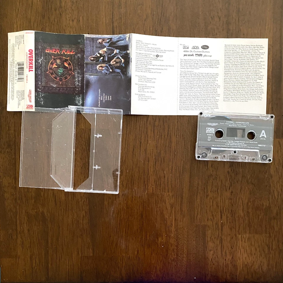 Overkill Horrorscope Cassette Tape 1991 Megaforce Records PLAY TESTED Foto 3 de 4