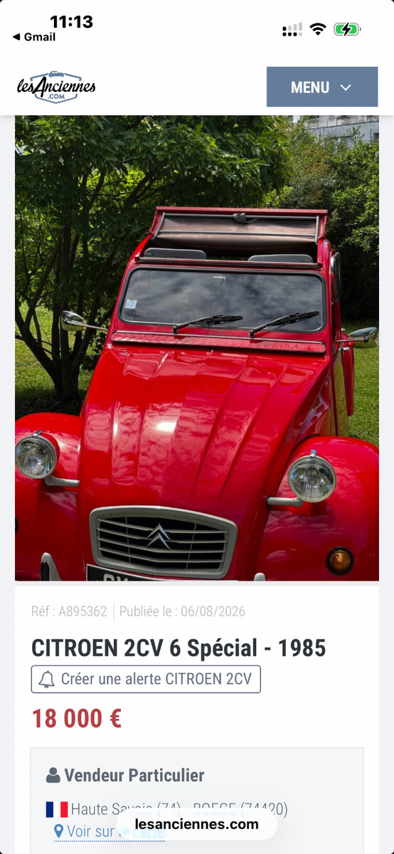 citroen 2cv 6 de collection