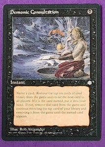 Mtg Demonic Consultation | eBay