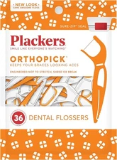 Plackers Orthopick Flosser for Braces, 24 Count (Pack of 36 2) 