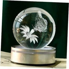  Crystal Ball Decor Lamp Gifts Ideas for Girlfriend Wife Mom 3D Butterfly