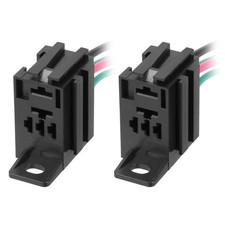 2pcs DC 12V/24V 4 Terminals Relay Socket Harness Connector