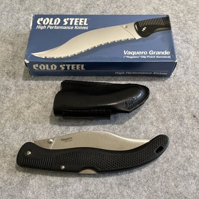 Cold Steel Japan Vaquero Grande 21GNS Nogales Black Knife W/ Leather Pouch New
