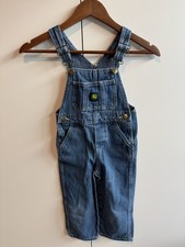 John Deere Denim Overalls Kids Size 4T Blue Carpenter Workwear Playtime
