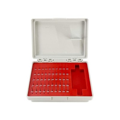 Plus Pin Gage Set for Measuring Holes 50pcs 0.011''-0.060'' M0 Storage Case Steel