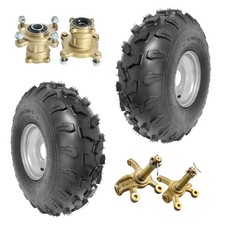 2pc 19x7.00-8 19x7-8 ATV Tire Wheel Rims 4 Stud Hubs 88mm Steering Knuckle Quad