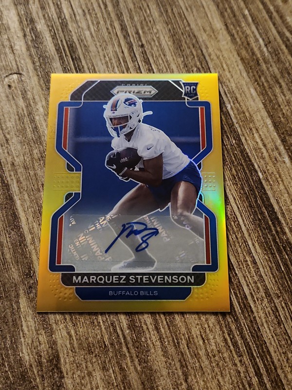 2021 Panini Prizm True Gold Marquez Stevenson Rookie Auto 07/10
