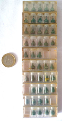 10 ALTE PELIKAN G2 ''D'' SPITZEN FEDERBOXEN LAGERBESTAND