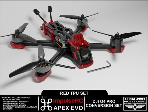 ImpulseRC Apex Evo 5in DJI O4 Pro TPU Conversion Set - Choose From 10 Colors - Picture 10 of 35