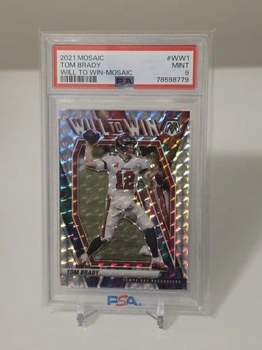 2021 Panini Mosaic - Will to Win Mosaic Prizm #WW-1 Tom Brady PSA 9 LOW POP