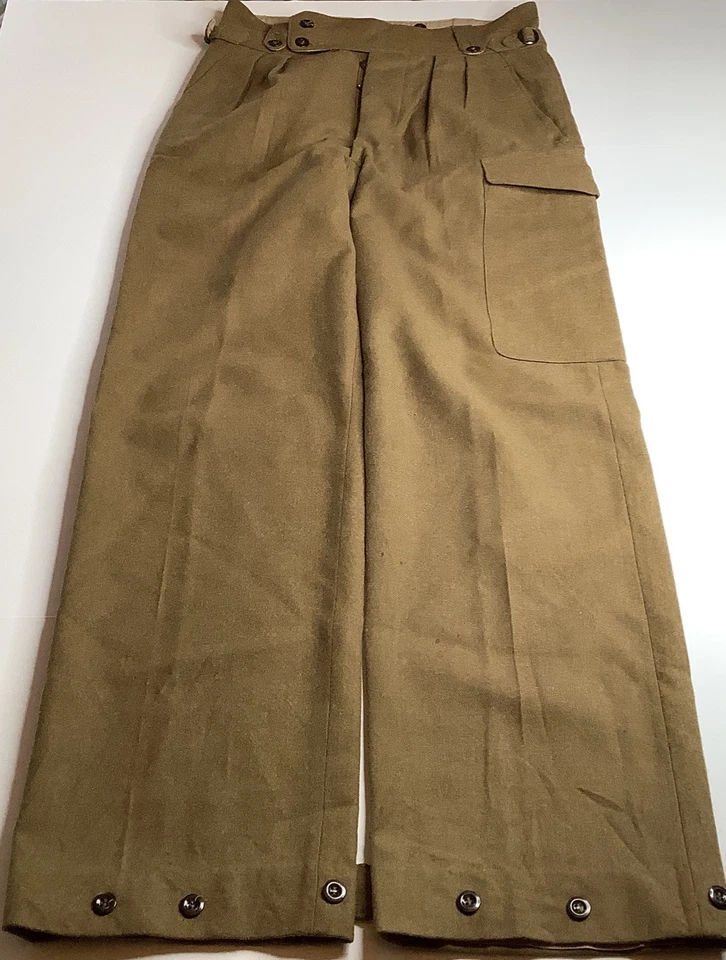 Vintage 1953 Women’s Australian Army Wool Pants Size 10 Lapidos Brown - Image 2 of 4