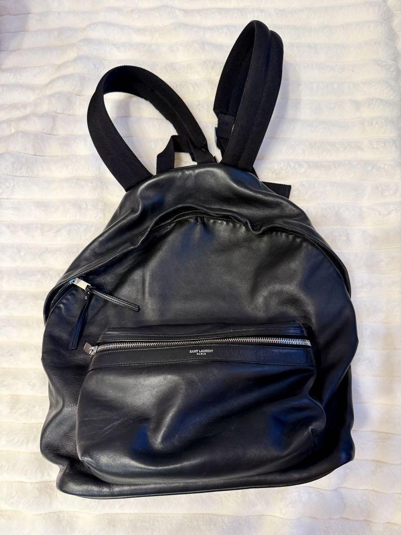 Saint Laurent Paris Zaino Borsa Città Pelle Nera