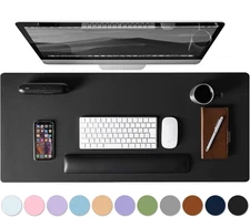 Leather Desk Pad Protector, Mouse Pad, Non-Slip Computer Mat for Desk, PU Lea...