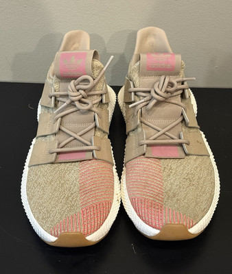 adidas Prophere Men s Trace Khaki Beige/Pink Low Top Lace-Up Sneakers CQ2128