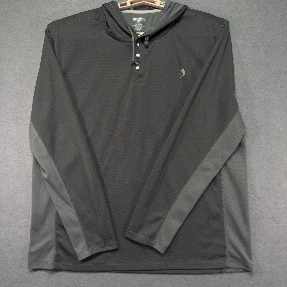 Reel Legends Shirt Adult Extra Large Gray Hoodie Performance Fishing Snap Mens - Image 2 of 4