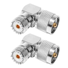 Uhf Male Pl259 To So239 Uhf Female Coax Connector Right Angle L Shape Low Loss A
