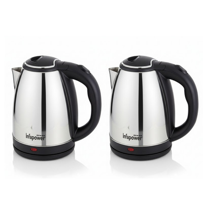 2x Kabelloser Wasserkocher 1,8L 1800W Edelstahl Schnellkochen 360° Drehbar