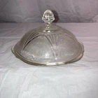 Hazel-Atlas Pink Royal Lace 5" Round Butter Dish Lid Vintage Depression Glass