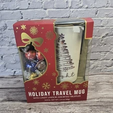 Holiday Travel Mug with Lindt Lindor Assorted Truffles" gift set.