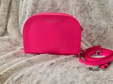 Marc Jacobs Playback Hot Pink Leather Crossbody Bag Purse Small