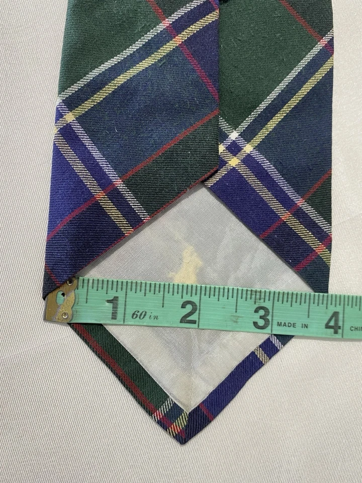 Polo de Ralph Lauren Todo Algodón Hecho en EE. UU. Verde a Cuadros con Logo Estampado Corbata para Hombre Foto 4 de 4