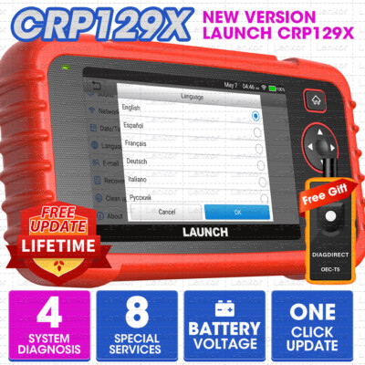 2025 Launch CRP129X OBD2 Car Scanner Engine ABS SRS SAS TPMS EPB Diagnostic Tool