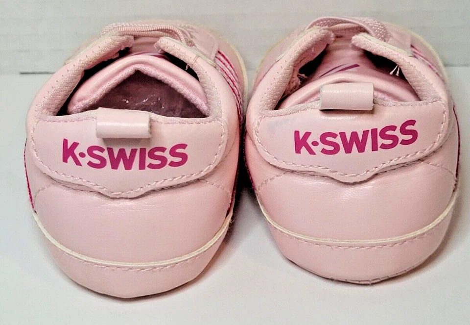 NEW Baby KSWISS Pink Sneakers Crib Shoes Size 3 - Image 3 of 4