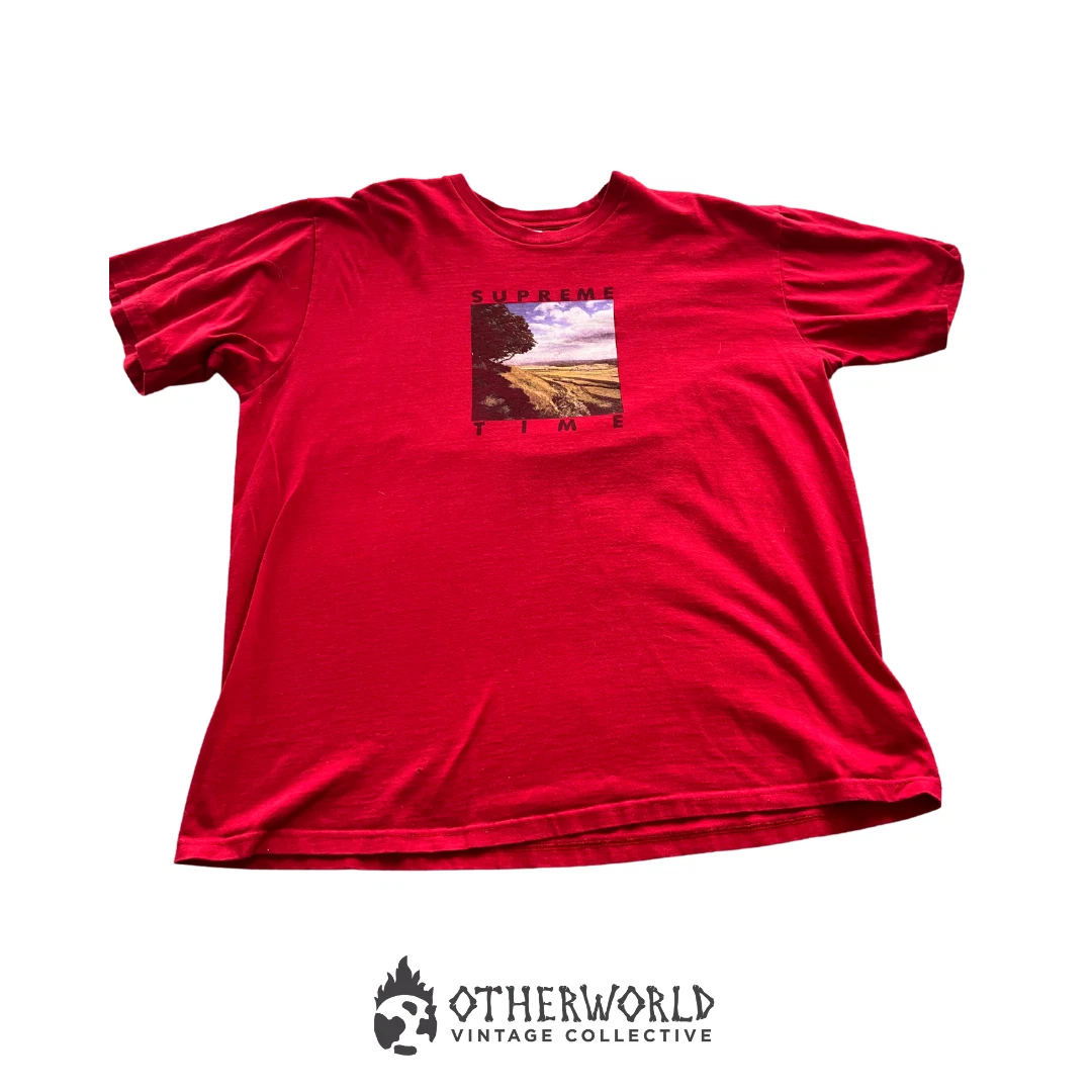 T shirt graphique rouge Supreme Time taille Xlarge XL